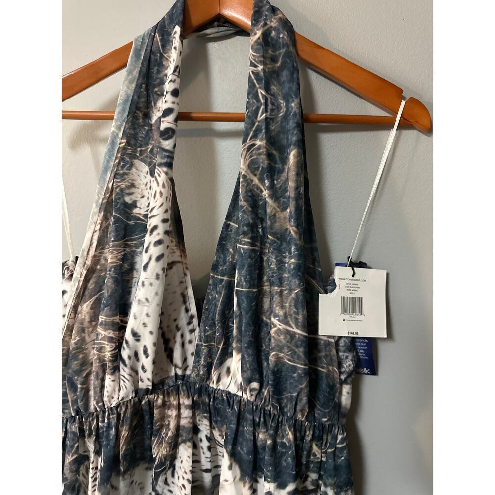 NEW Womens Size 6 Stone Morris South Snow Leopard Maxi Dress - Picture 3 of 7